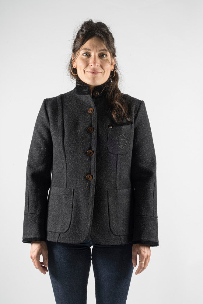 VESTE COL DEBOUT / ANTHRACITE F