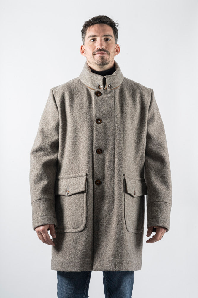 MANTEAU TROIS QUART / TAUPE