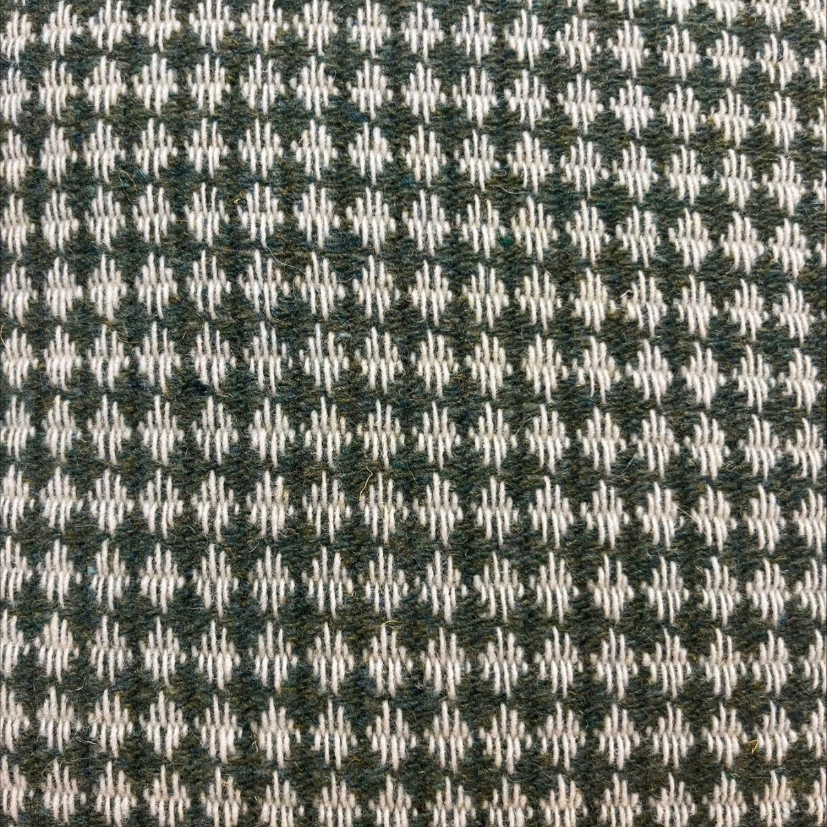 Motif coussin en laine vert jade Aster