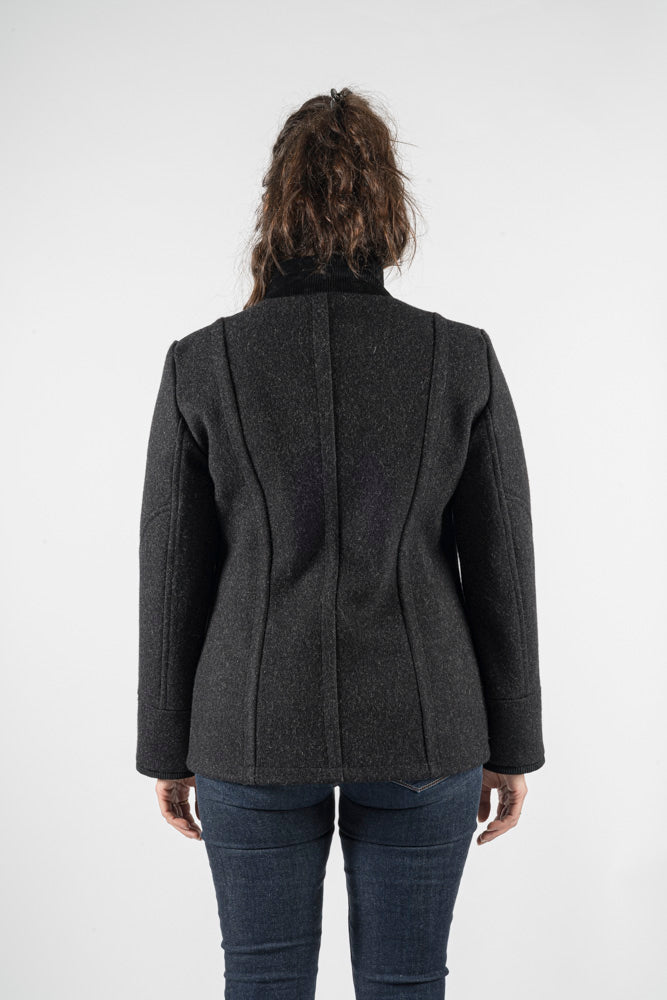 VESTE COL DEBOUT / ANTHRACITE F