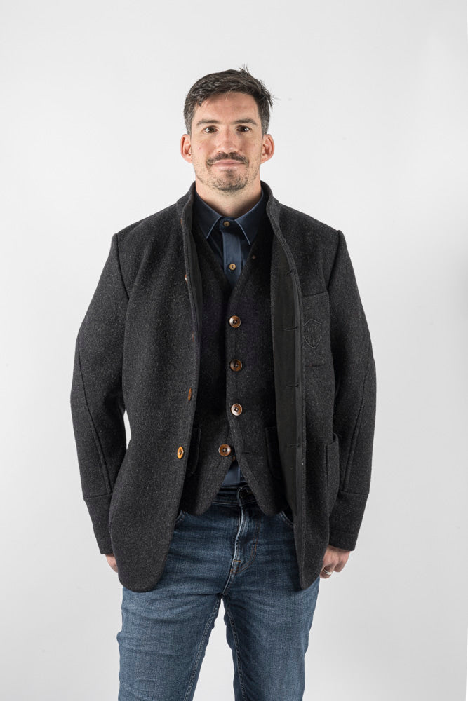 VESTE COL DEBOUT / ANTHRACITE