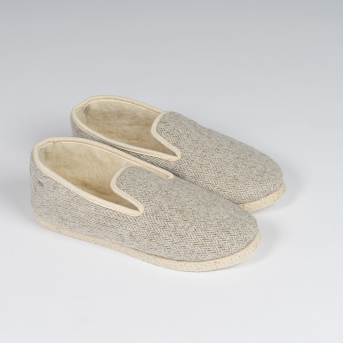 Chaussons homme femme taupe écru Alpigène